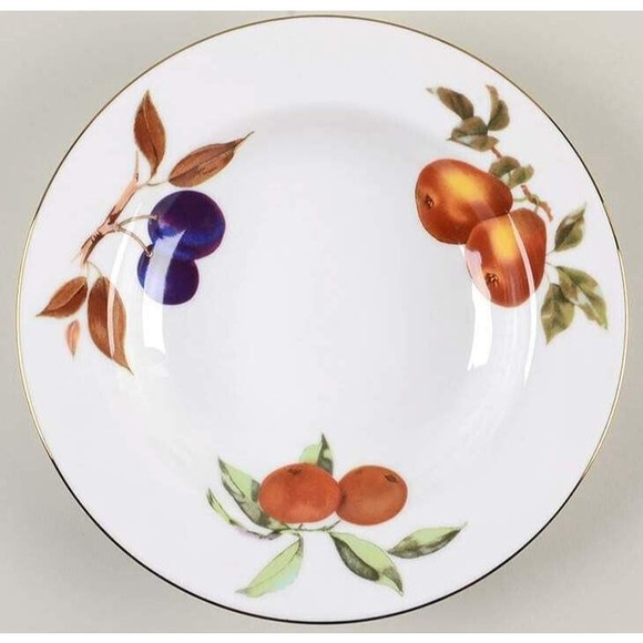 Royal Worcester Evesham Gold Rimmed Soup Bowl 9" NWOT - Picture 3 of 8